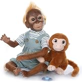 ZIYIUI 21 Inch Newborn Realistic Baby Doll Silicone Vinyl Reborn Monkey Dolls with Weighted Body Lifelike Flexible Collectible Art Doll That Look Real and Feel Real