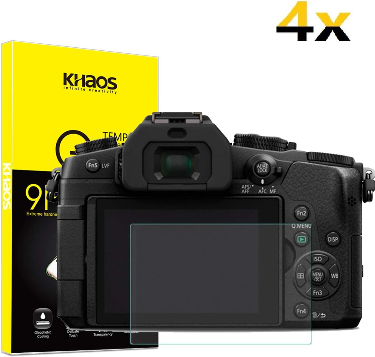 Amazon Com 4 Pack Screen Protector For Panasonic Lumix Dmc G85 G80 Cameras Khaos Anti Scratch Tempered Glass For Panasonic Dmc G80 G85 Camera Photo