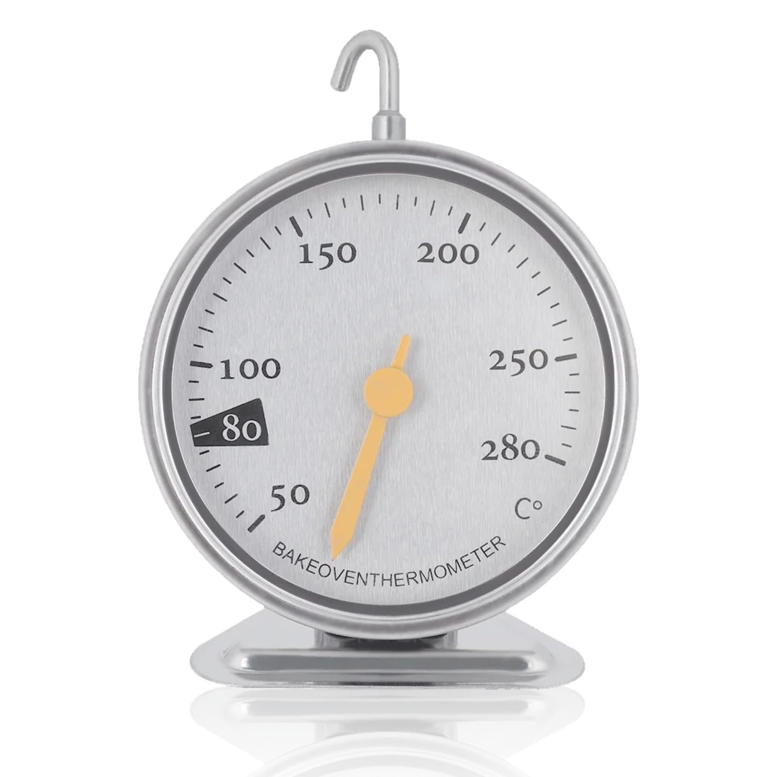 Oven Thermometer, Stainless Steel Kitchen Cooking Oven Thermometer 50 to 280 Degrees