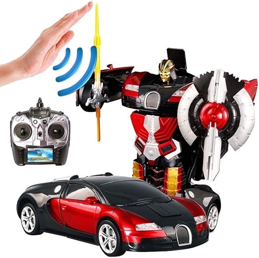 remote control transformer toy car with lights