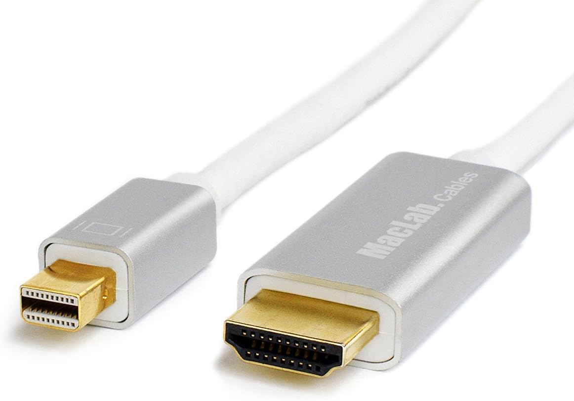 Amazon MacLab. Thunderbolt (1、2) → HDMI ケーブル メタルモールド仕様【 HDMI ver, 1.4