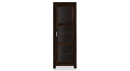 Urban Ladder Murano Single-Door Solid Wood Display Cabinet (Mahogany)