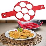 Kyson Nonstick Silicone Pancake Ring, Fried Egg Mold Egg Ring Egg Shaper,Fast & Easy Way to Make Perfect Pancakes