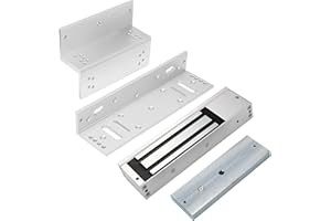 YUANWIN Electromagnetic Lock with Z and L Bracket 1200LBS 500KG Holding Force Electric Magnetic Door Lock 12V Fail Safe NC Mode for Access Control System