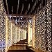 IMAGE 8 Modes Curtain Lights 9.8x9.8 Foot 300LED Curtain String Lights Fairy Lights for Home Garden Bedroom Wedding Party Backdrops Decor with Full Waterproof and UL Safety Warm White