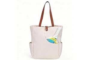 Tennis Gym Bag, Pickleball Bags for Women, Multifunctional Large Capacity Tennis Handbag with Shoe Compartment and Wet Pocket