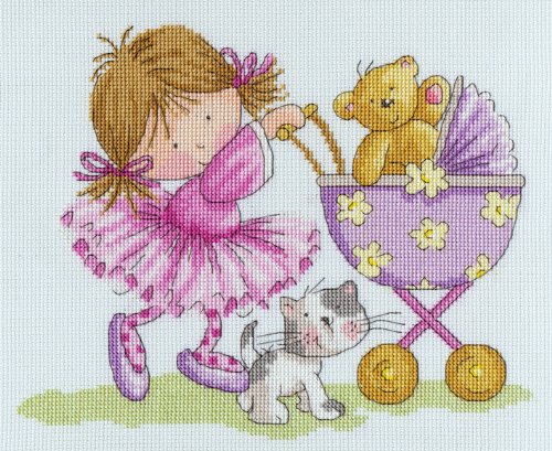 Bothy Threads TED'S OUTING Little Jem Cross Stitch Kit