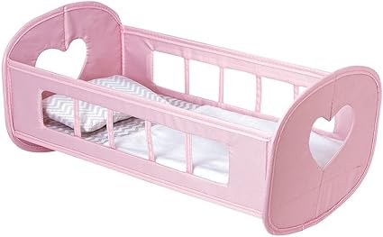 muñeca bebe con cuna