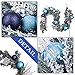 Valery Madelyn Pre-Lit 6 Feet Winter Wishes Blue Silver Christmas Garland with Artificial Greenery Frosted Spruce, Christmas Ball Ornaments and Snowflake, Battery Operated 20 LED Lights