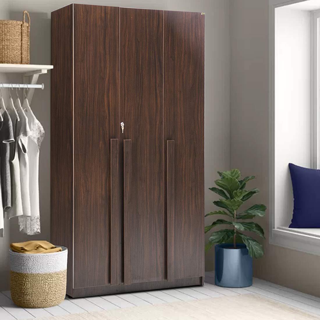 Trevi Regal 3 Door Wardrobe With Drawer Without Mirror Amazon