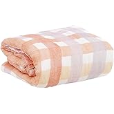 CoolaPeach Muslin Swaddle Blankets 6-Layer Cotton Baby Blankets for Boys & Girls 43"X43"Inches Receiving Blankets,Soft Skin-Friendly Baby Crib Blanket(Rainbow Grid)