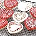 Valentine Cookie Decorating Stencil and Cutter Set, 11-Pieces Cookie Stencils for Royal Icing, 1-Piece Love Heart Cookie Cutter(Valentine's Day)