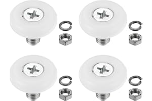 PATIKIL 22mm Drawer Rollers, 4 Set Nylon Positioning Pulleys Small Drawer Pulley Replacement Wheel with Spring Washer and Nut