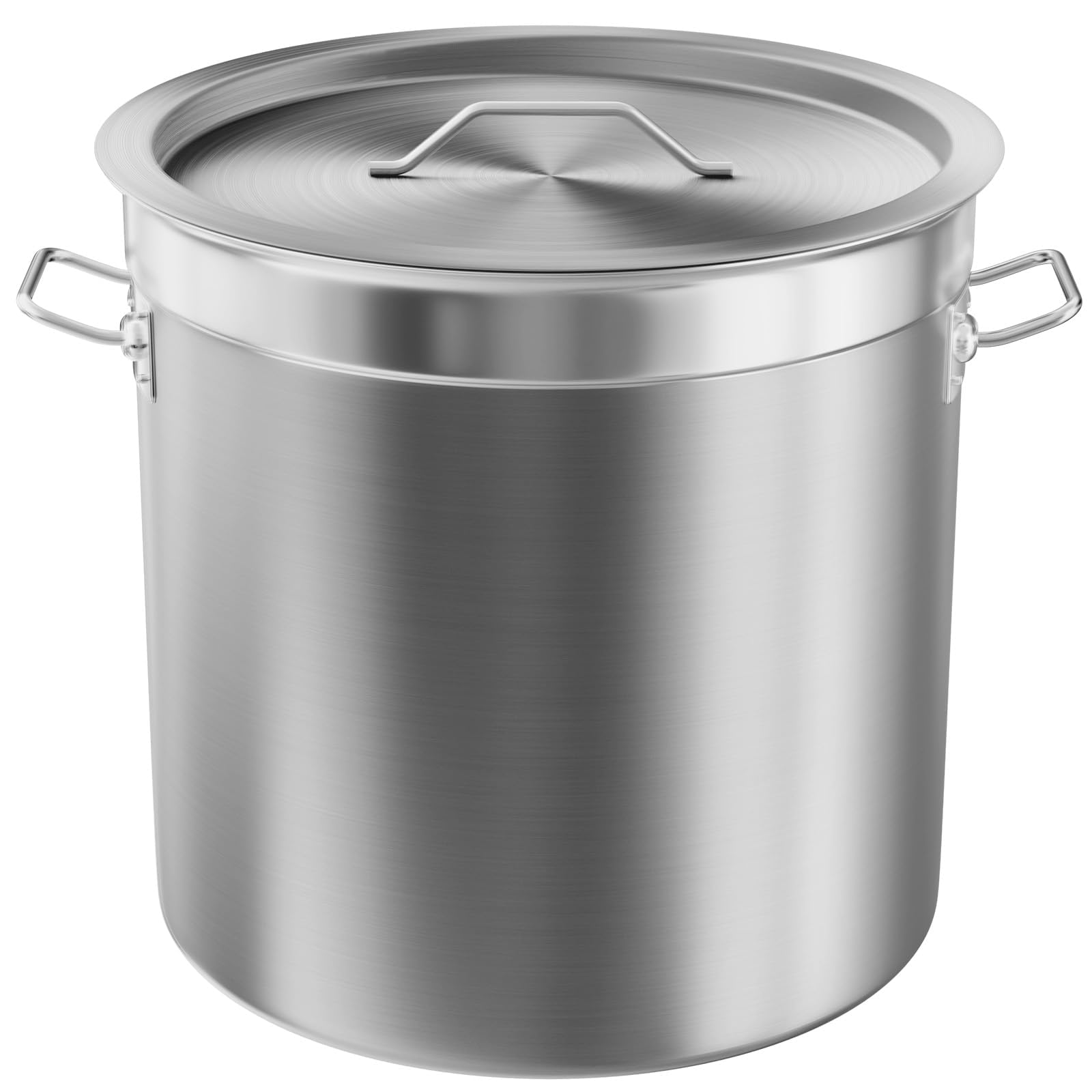 TAIMIKO Stainless Steel Stockpot with Lid 3 Layer Composite Bottom Deep Stock Pot Cater Stew Soup Boiling Pan 17-115L (50Litre 40cm,with Lid)