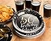 Juvale 50th Birthday Dinner Plates with Gold Stars - Black, 9 in, 80 Count - Disposable Dinner Plates for 50th Birthday Party