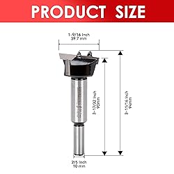 Mollom 1-9/16" (39.7mm) Forstner Drill Bit for