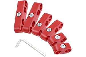 REPAIROCK 1 Set 8mm Car Engine Spark Plug Wire Separator Looms Divider Organizer Clamp Plastic Red Auto Replacement Parts