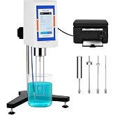 Saladulce Digital Rotary Viscometer 10-2,000,000mPa.S Viscosity Meter Tester with Data Output and Printing, Lab Viscometer for Paint Oil Adhensive Cosmetic &plusmn;1% 100-240V