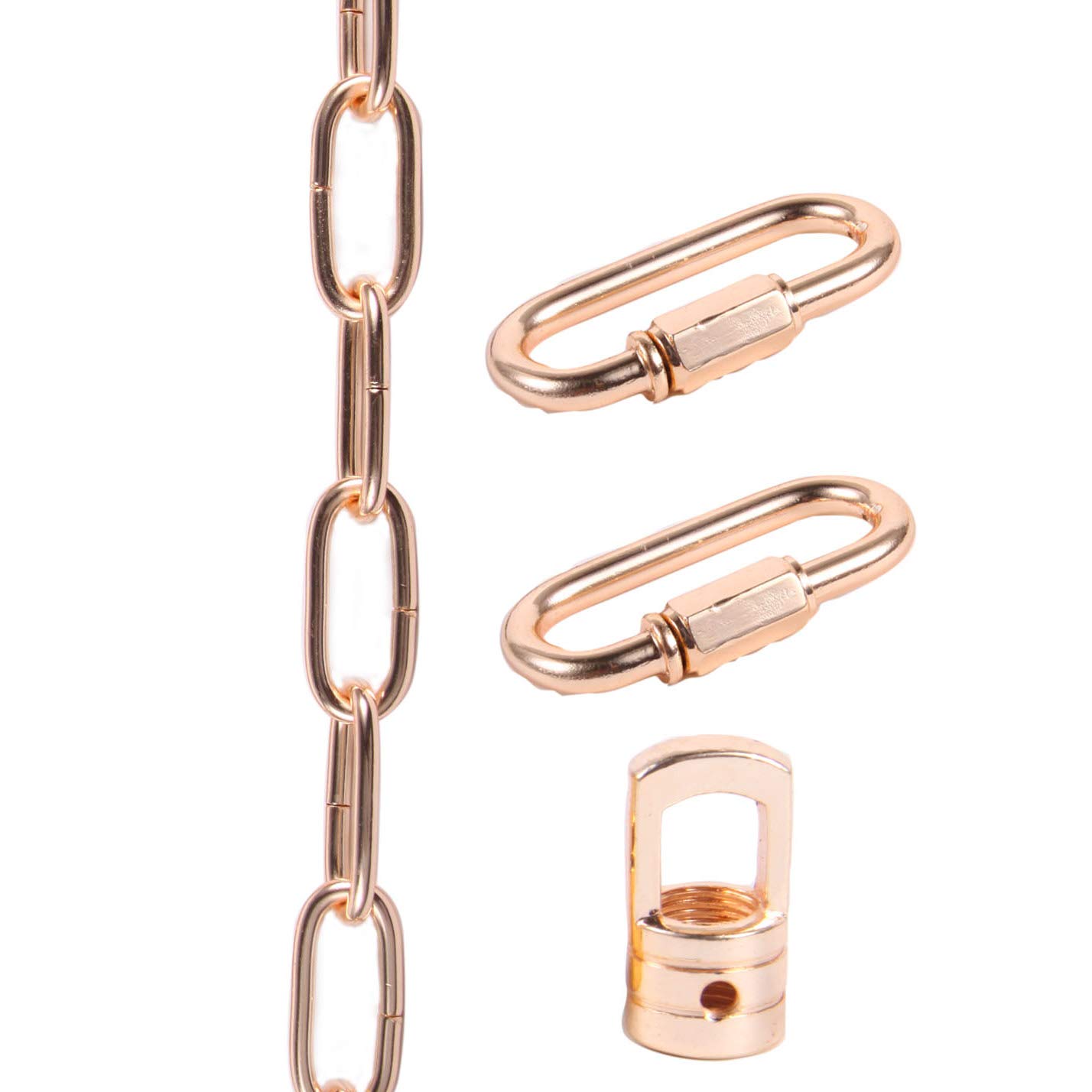 Photo 1 of Lighting Pendant Chain, Heavy Duty Chain for Light Fixture, Mirror or Picture Suspension Chain in Antique Brass Finish, Multiple Specifications (Gold,24)