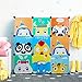 HOMFA Kid's Toy Storage Organizer, Bulk Storage 9 DIY Large Bins Closet Cabinet Display Modular, Multi-Functional Cubes for Toys, Clothes, Books etc, Cartoon Pattern Plastic