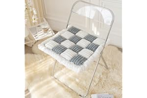 LONKEEN Pet Mat, Funny Fuzzy Cream-Coloured Large Plaid Square Pet Mat Bed Couch Cover, Funny Fuzzy Waterproof Couch Cover for Dogs, Pet Blankets for Large Dogs, Cats (Blue Gray, 19.68 * 19.68IN)