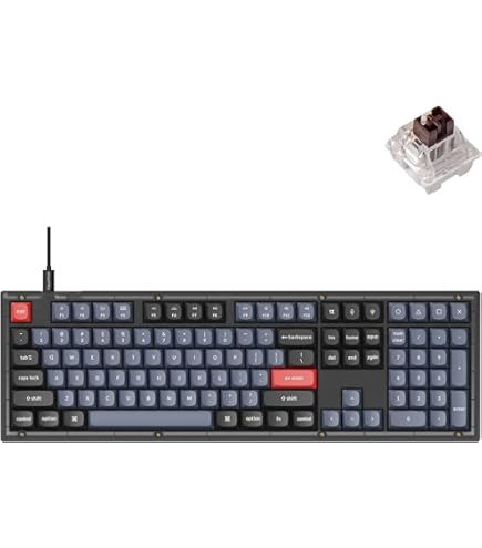 Keychron V6 QMKメカニカルキーボード赤軸 V6-C1-JIS Amazon.com: Keychron V6 Wired Custom Mechanical Keyboard, Full