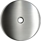 trust4care 4-Pack Thick Brushed Satin Nickel Backplate for Cabinet Knobs, 2-1/3" Round Rosette Plate Sheet for Bifold Closet 