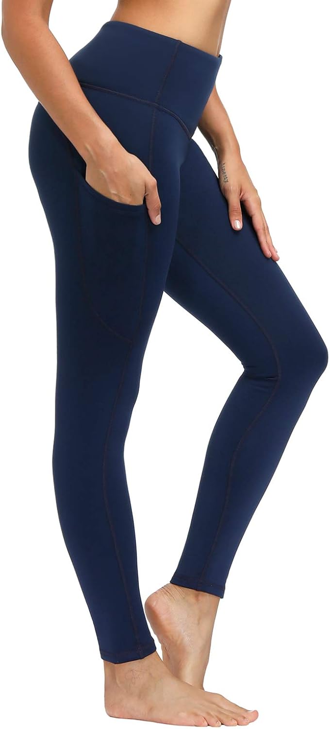 Libin Women's Fleece Lined Leggings Winter High Waisted Yoga Pant Inner Pocketed Thermal Running Tigths: Clothing