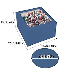 Bakepacker 36pcs 12x12x6 Inches Cake Boxes with