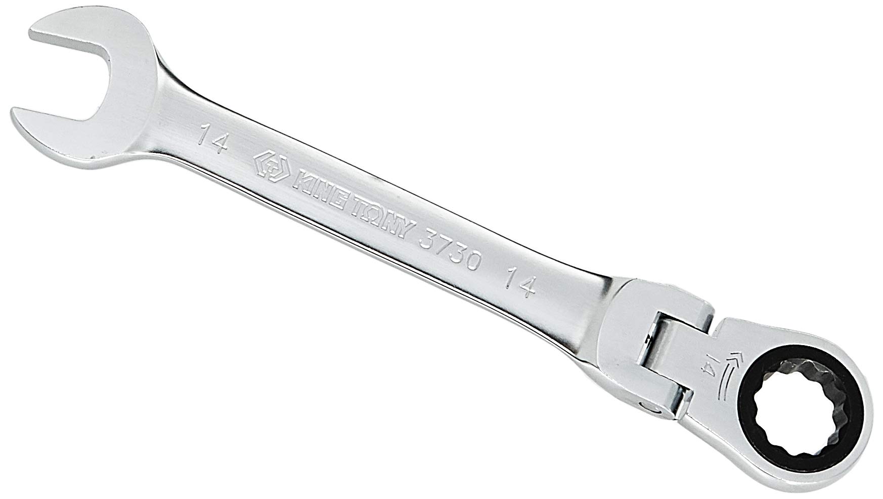 KING TONY 373014M Chrome Vanadium Alloy Steel Flexible Speed Wrench, 160 mm Length, 14 mm Size, Pack of 10