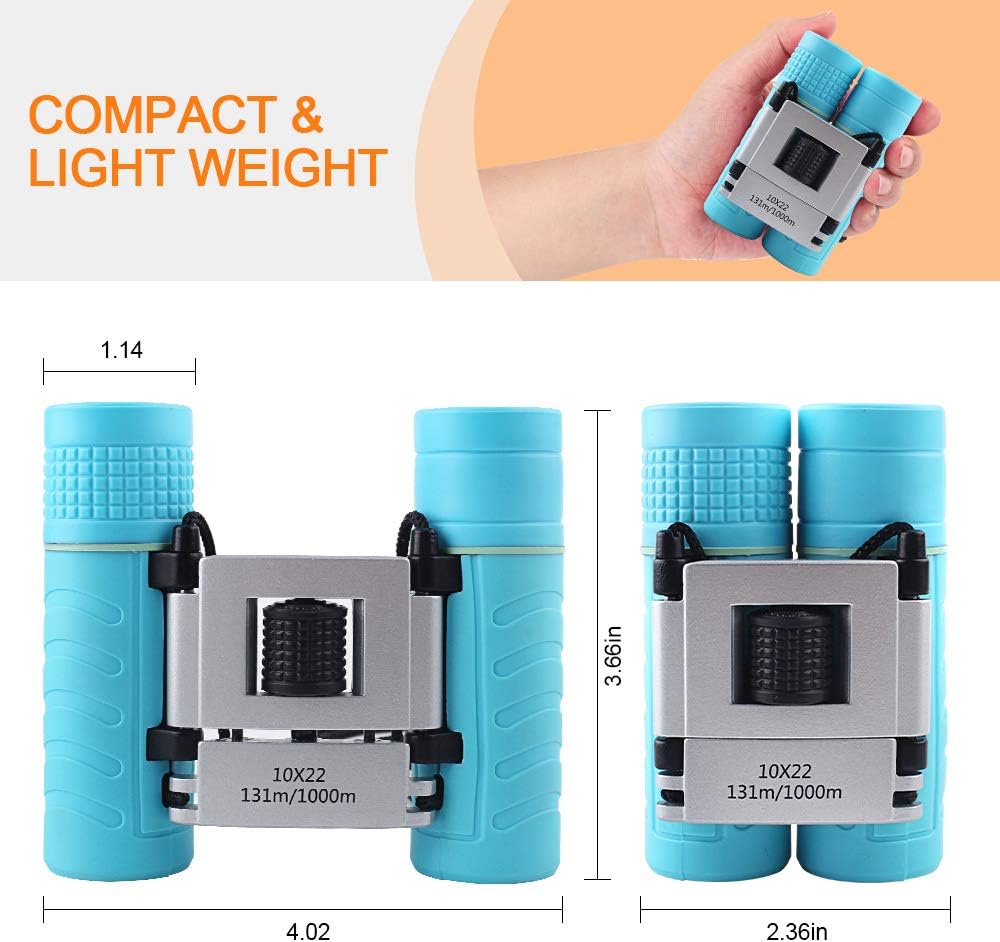 UUSTAR Toys/Gifts for 3-12 Year Old Boys, Binocular for Kids 10x22 High-Resolution Compact Shockproof Folding Mini Telescope for Bird Watching, Travel, Camping: Camera & Photo