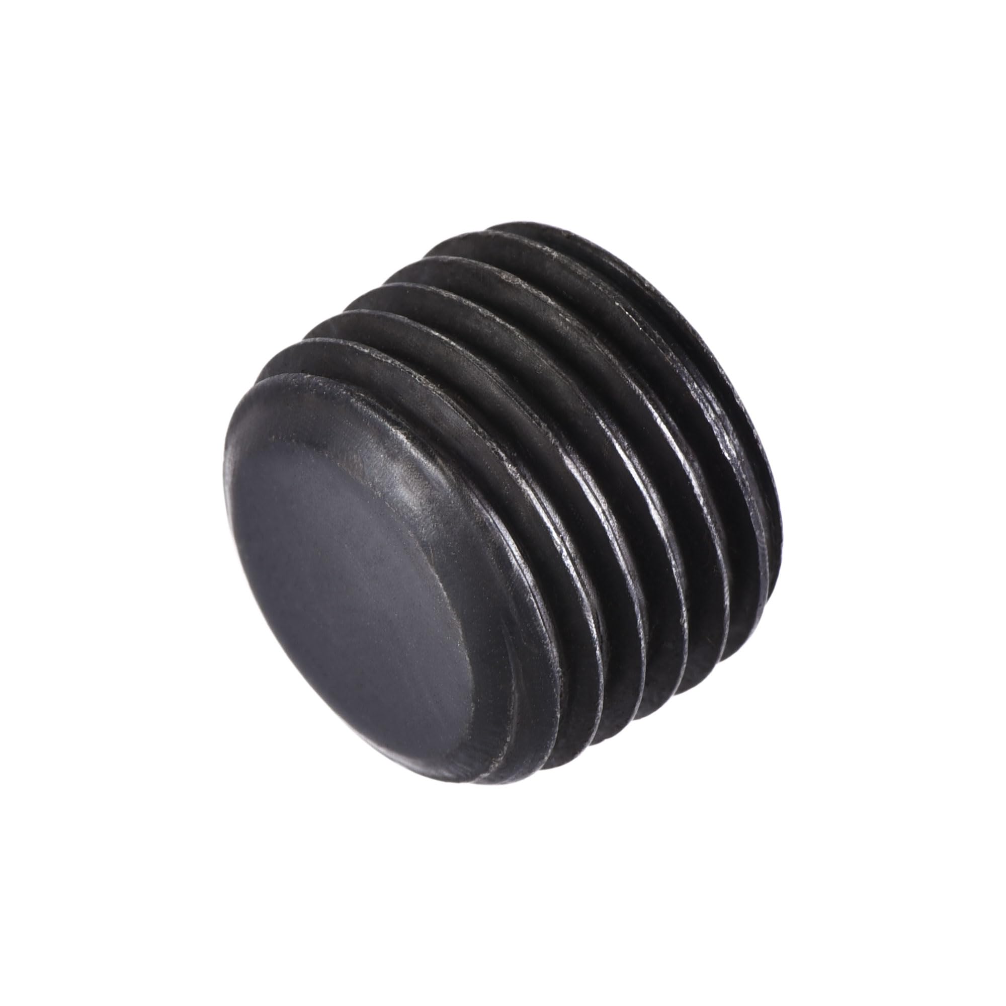 sourcing map Carbon Steel Internal Hex 1/4NPT Male Thread Socket Pipe Plug Black, for Garden Pipe Pneumatic Solenoid Valve, 5Pcs