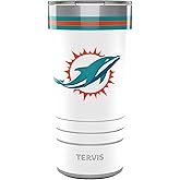 Tervis Traveler NFL Miami Dolphins - Arctic Triple Insulated Tumbler Travel Cup Keeps Drinks Cold & Hot, 20oz, Stainless Steel