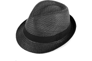 WESTEND Unisex Short Brim Fedora - Hats for Men & Women + Straw Fedora Hats, Cooling Mesh Hats, Fashion Fedora Hats 2024