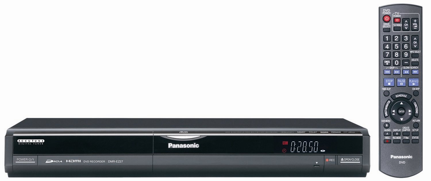 Amazon.com: Panasonic DMR-EZ27K Up-Converting 1080p DVD-Recorder with ATSC  Tuner: Electronics
