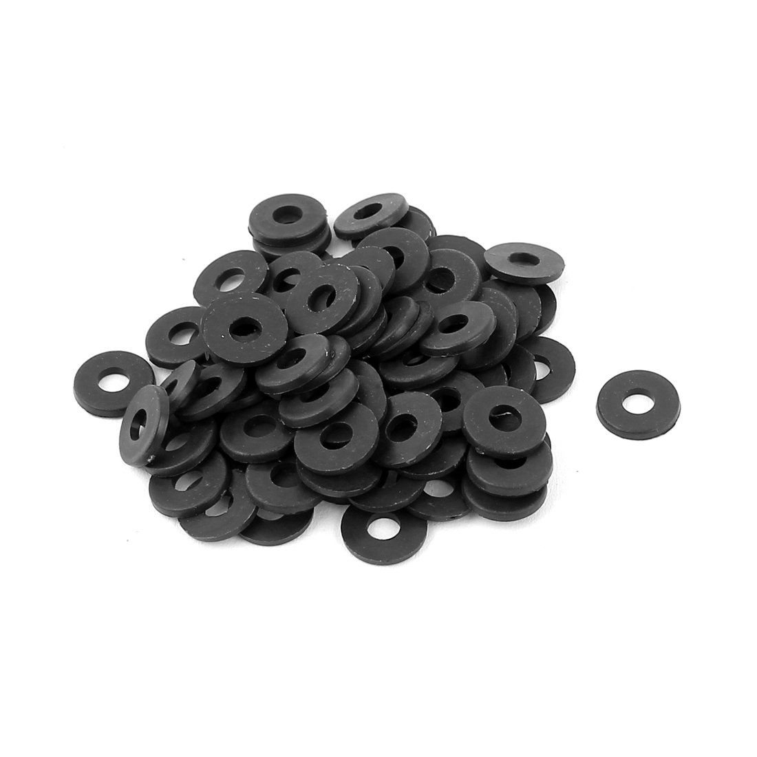 Sourcingmap 3mm x 8mm x 1mm Insulation Nylon Flat Spacer Washer Black 100pcs