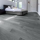 INMOZATA 36Pcs PVC Flooring Planks 91.5x15.2 cm Light Grey Waterproof view 7