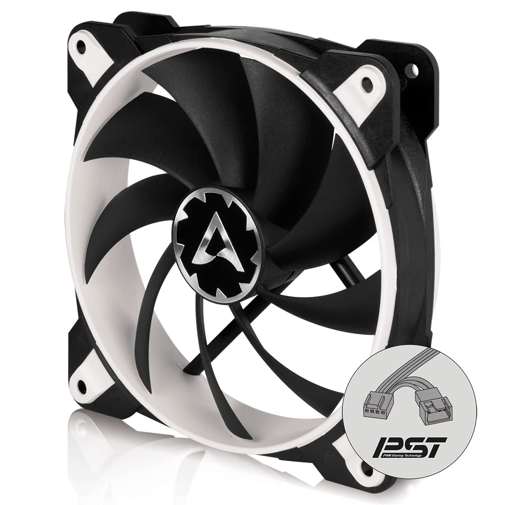 ARCTIC BioniX F120 - PC Fan, 120mm Fan, PC Case Fan, 120 mm Gaming Case Fan with PWM Sharing Technology (PST), Quiet motor, Computer, 200-1800 rpm - White