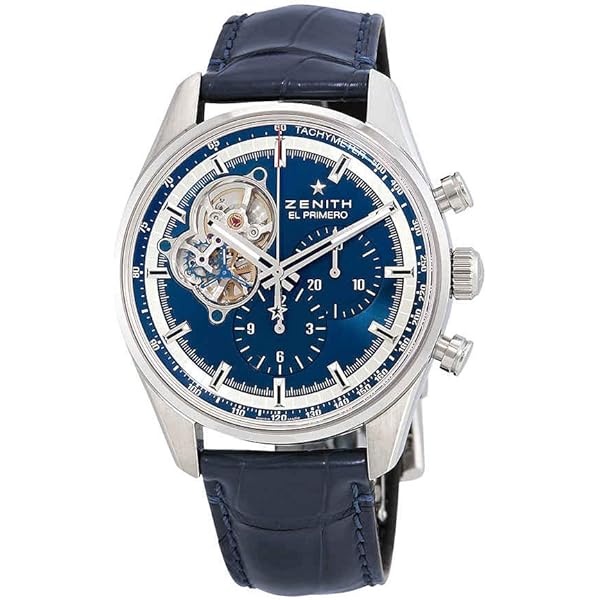 primodial is primitive 2way オールインワン 6529 Amazon.com: Zenith Chronomaster El Primero Open Blue Dial