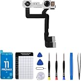 DGSCSMY for iPhone 11 Pro Max Front Camera Replacement 12MP Repair Kit | Facing Lens Module Flex Cable with Structured Light Receiver Replace Transmitter Sensor Connector Fix Common Issues 11Promax