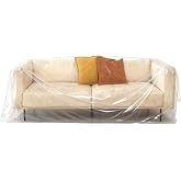 Magicheap Plastic Couch Cover 2 Pack, 150" H x 47" W, Clear | Dust-Proof Sofa Cover for Move and Storage, Extra Large, Waterproof, Furniture Moving Bags for Sectional Couch Sofe Loveseat