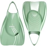 CAPAS Pro Swim Training Fins Left-Right Customized with Mesh Bag | Silicone Short Professional Lap Swimming Flippers Designed for Adult Men Women Swimmers Building Leg Power to the Next Level