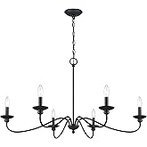 ML Lighting Delvona - 6 Light Chandelier-20.38 Inches Tall and 36.75 Inches Wide-Matte Black Finish -Traditional Installation