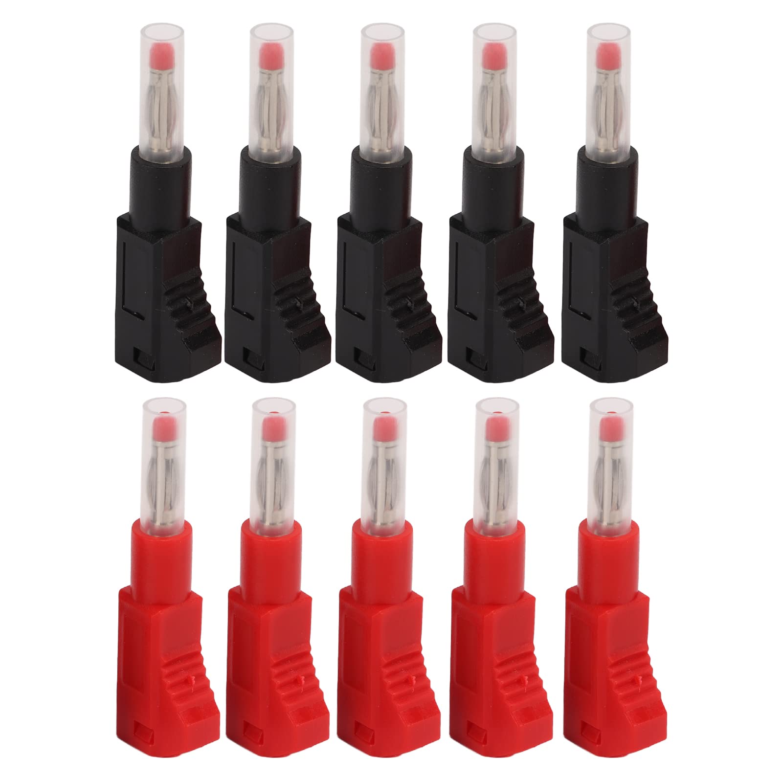 10 Pcs 4mm Telescoping Banana Plug, Banana Plugs Connectors with Retractable Sheath for Industrial Security Equipment