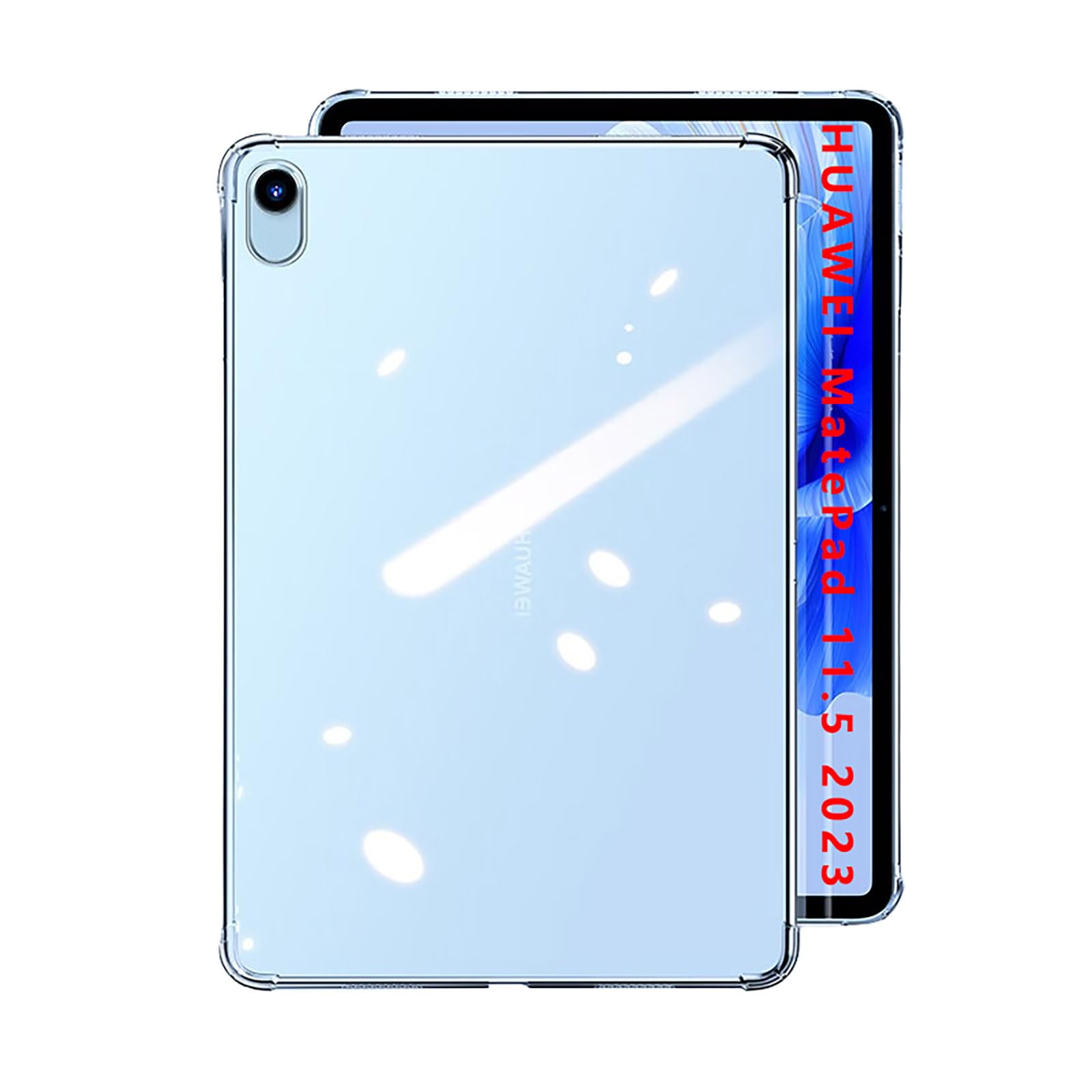 GIOPUEY for HUAWEI MatePad 11.5 2023 Clear Case - Soft TPU Back Shell, Slim Cover with Airbag Protection, Lightweight, Compatible with HUAWEI MatePad 11.5 2023 - Transparent