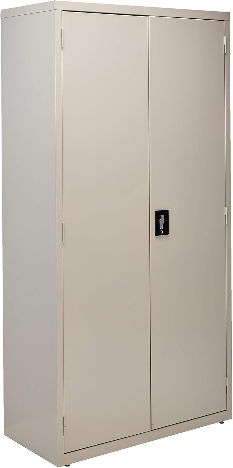 Amazon Com Lorell Llr41306 Fortress Series Storage Cabinets Light Gray Home Kitchen