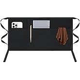Wsaeig Server Waitress Waist Apron - Half Apron with 3 Pockets,Black Short Aprons for Servers,Waiter Apron