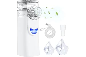 Portable Nebulizer, VCBB Handheld Mesh Nebulizer for Adults and Kids Hand Held Pheumatic Powered (Disposable)