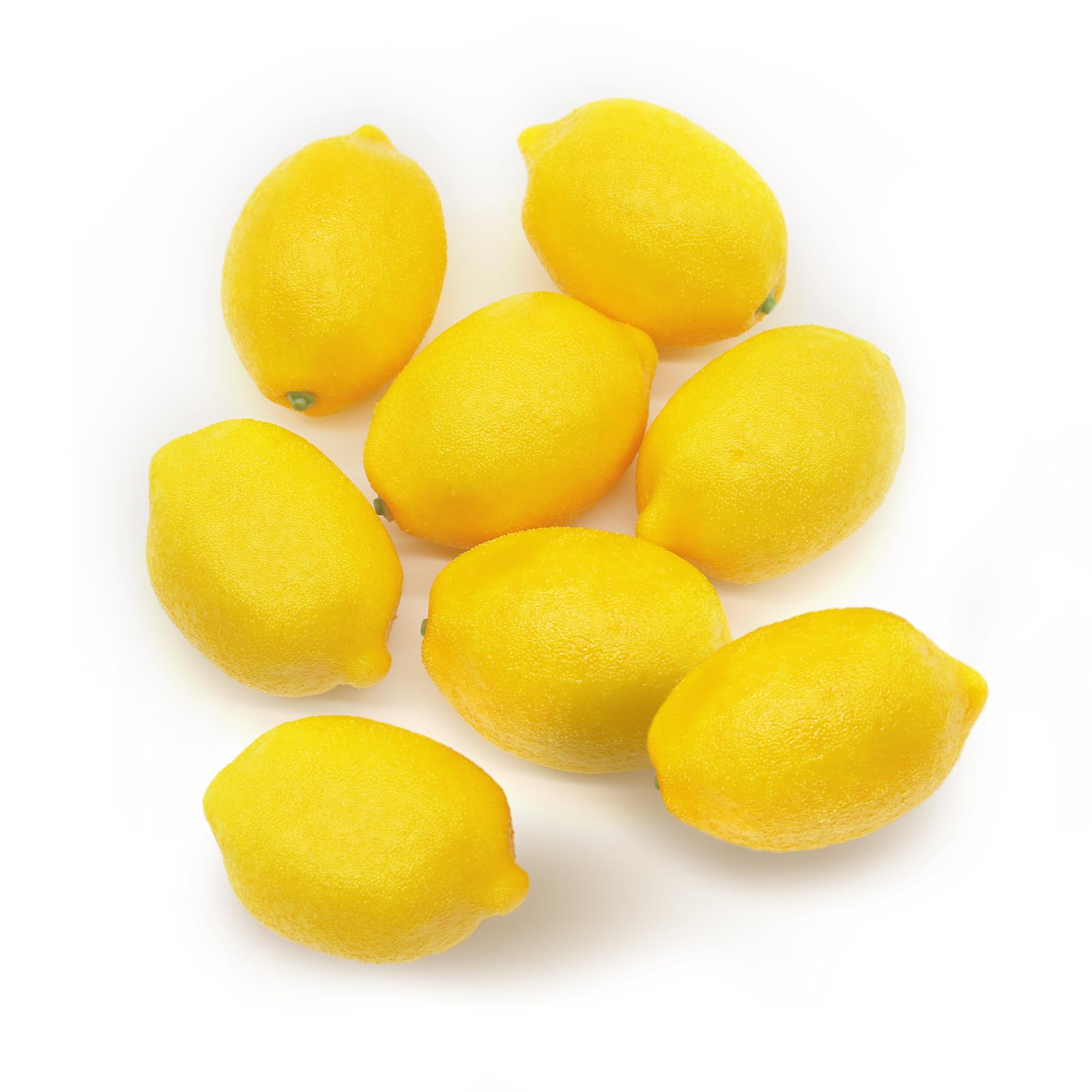 JDBlissful 8 PCS Fake Lemons, Simulation Fruit Props for Photography, Display, Artificial Fruits Realistic Looking, Lemons Fake Fruit Decoration for Home Kitchen Party Decoration Artificial Lifelike