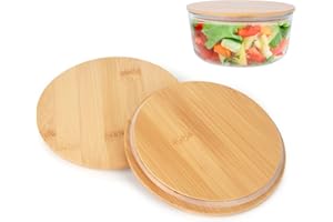 CTTZCKJ Wooden Replacement Lid Compatible with Pyrex Glass Bowls Round 4 Cup 7201，Round Storage Reusable Covers Compatible with Pyrex Container Durable Food Storage Lids (4 Cup)